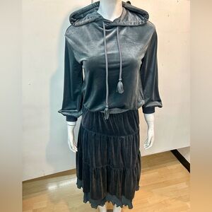 Velvet skirt in size medium and sweater with included hat in size extra small